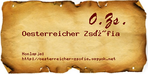 Oesterreicher Zsófia névjegykártya